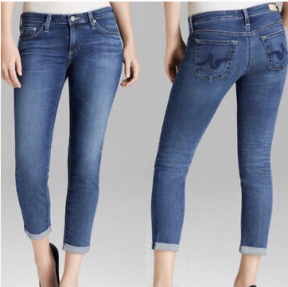 AG Adriano Goldschmied "The Stilt Roll-Up" cigarette roll-up jeans - 27